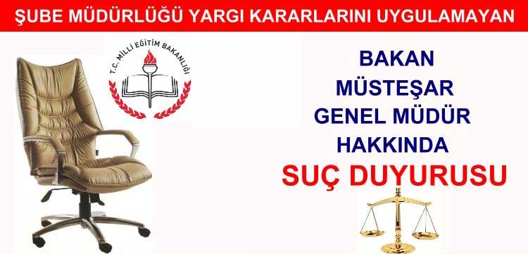 Bakan Avcı ve Bürokratlarına Suç Duyurusu