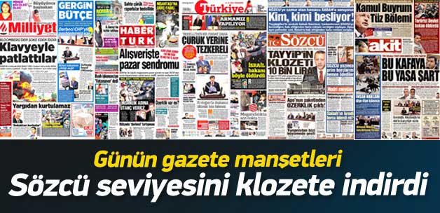 11 Aralık 2014 gazete manşetleri