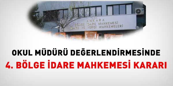 Okul müdürü değerlendirmesinde 4. BİM kararı