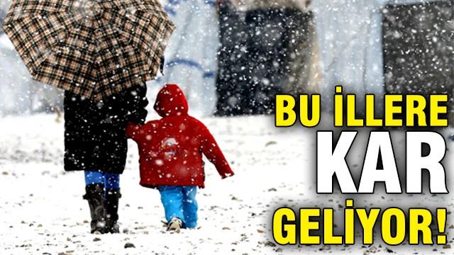 Bu illere kar geliyor!