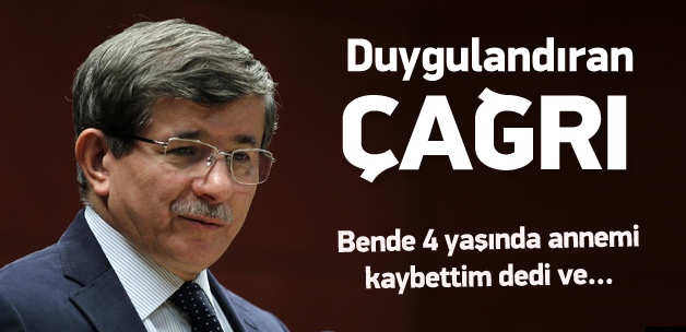 Davutoğlu'ndan vatandaşa ''yetim'' çağrısı