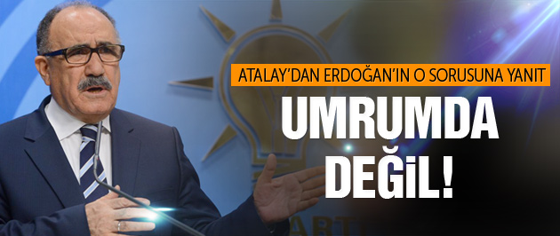 Beşir Atalay'dan 'Umrumda bile değil' açıklaması