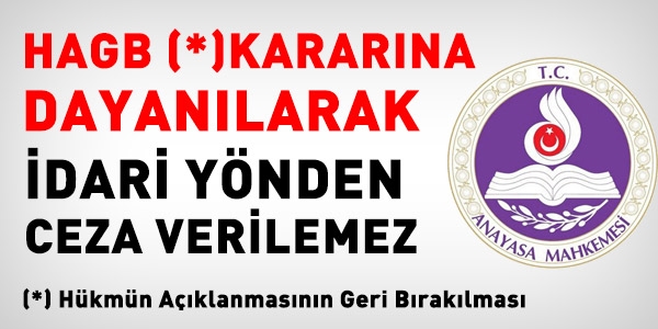 HAGB kararına göre disiplin cezası verilemez