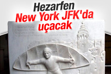 JFK Havalimanı'na Hezarfen Ahmet Çelebi rölyefi