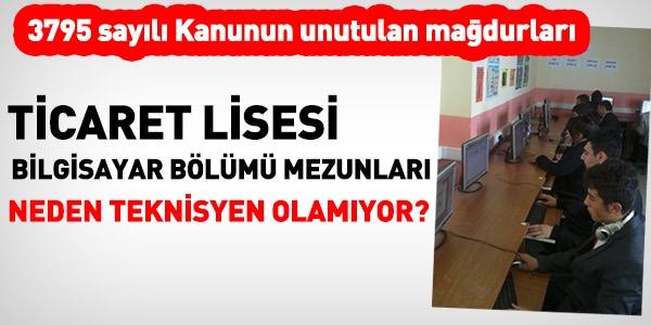 Ticaret lisesi bilgisayar mezunları mağdur ediliyor