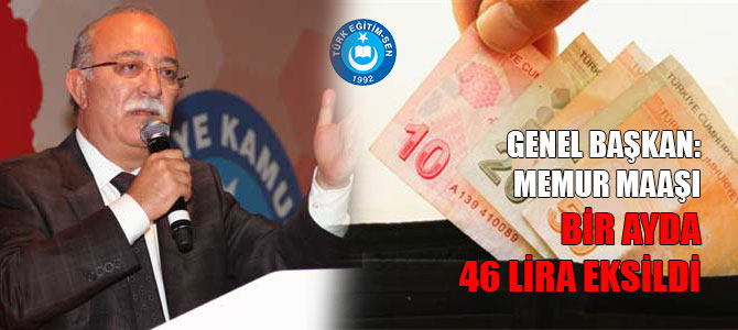 Memur Maaşı, Bir Ayda 46 Lira Eridi