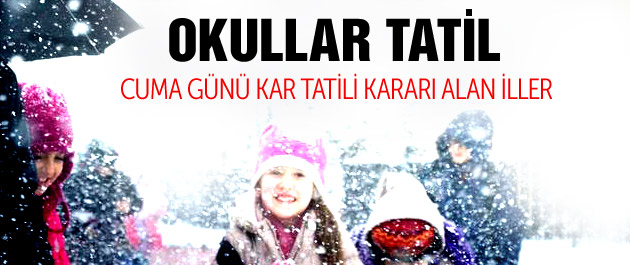 13 Şubat cuma okullar tatil mi?