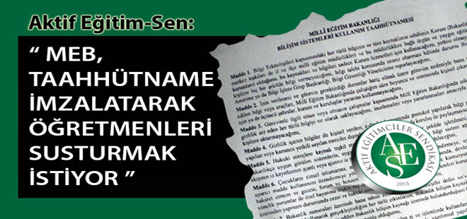 Aktif Eğitim-Sen: Öğretmeni Susturma Çabası