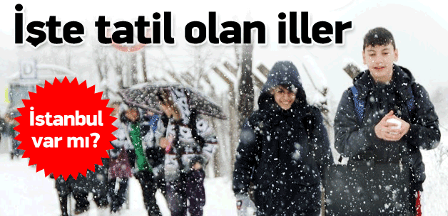 6 ilden kar tatili haberi geldi