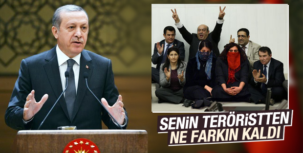 Erdoğan maske takan HDP'li vekilleri eleştirdi