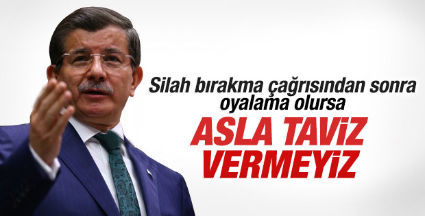 Davutoğlu: Oyalama Olursa Taviz Vermeyiz