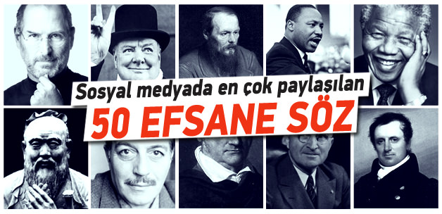 Sosyal medyada en çok paylaşılan 50 söz