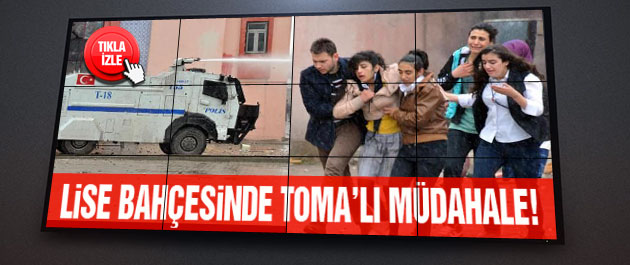 Lise bahçesinde polisten sert müdahale!