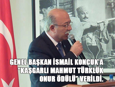 Koncuk'a Kaşgarlı Mahmut Türklük Onur Ödülü