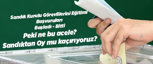 Sandıktan oy mu kaçırıyoruz dedirten eğitim!