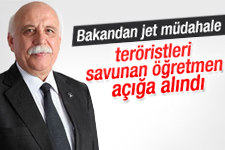 Teröristleri savunan öğretmene soruşturma