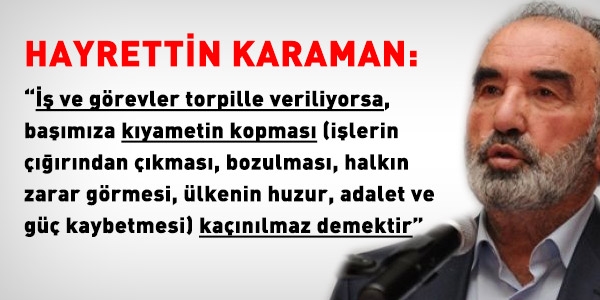 Torpille atama yapmak kıyamet belirtisidir