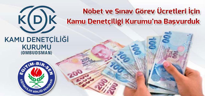 KDK'ya Nöbet ve Sınav Görev Ücretleri Başvusu