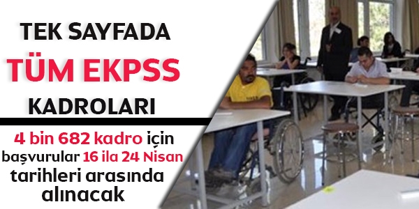Tek sayfada tüm EKPSS kadroları