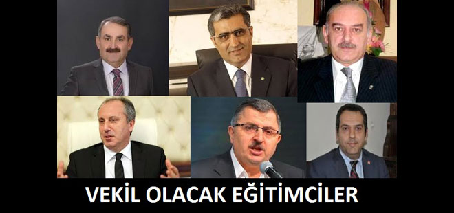 Vekil Seçilebilecek Eğitimciler