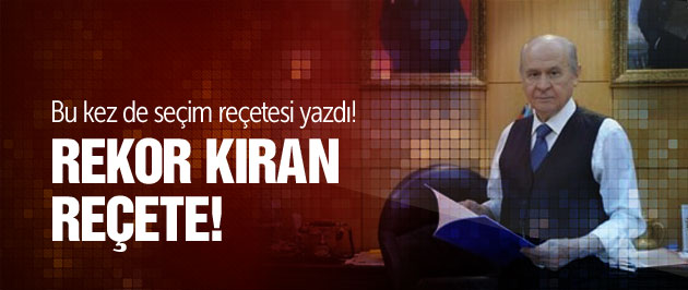 İşte Bahçeli'nin rekor kıran reçetesi