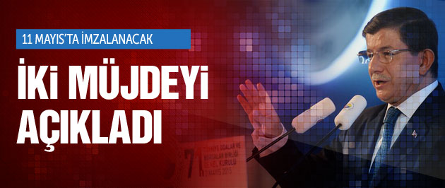 Davutoğlu iki müjdeyi açıkladı