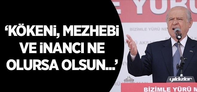 Bahçeli Mersin'de konuştu