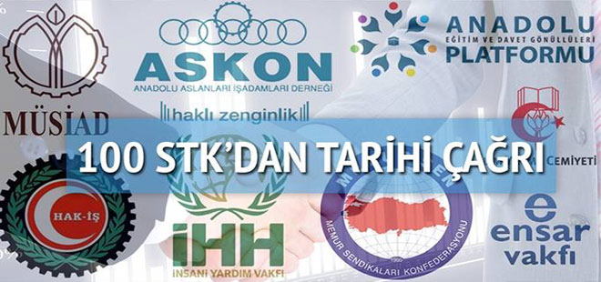 100 STK 'milli irade' vurgusu yapacak