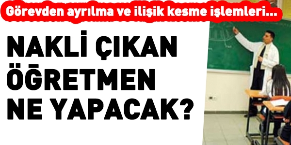 Görevden ayrılma ve ilişik kesme işlemleri...