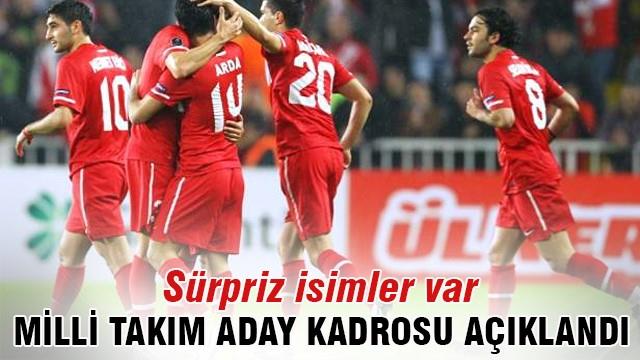 Milli Takım aday kadrosu açıklandı!
