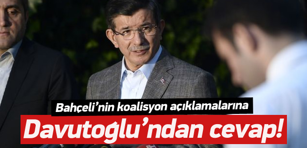 Davutoğlu'ndan koalisyon açıklaması