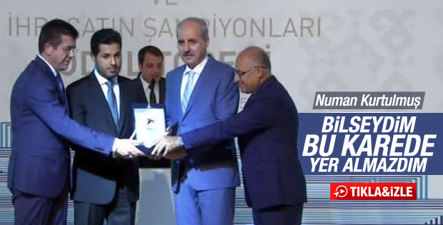 Numan Kurtulmuş'tan ödül açıklaması