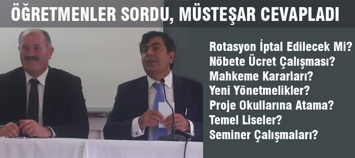Öğretmenler Sordu, Müsteşar Cevapladı