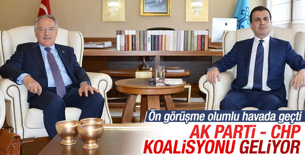 AK Parti ile CHP koalisyon için görüştü