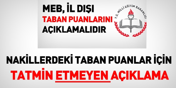 Nakillerdeki taban puanlar için, tatmin etmeyen açıklama
