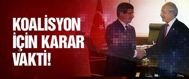 Koalisyon için karar günü!