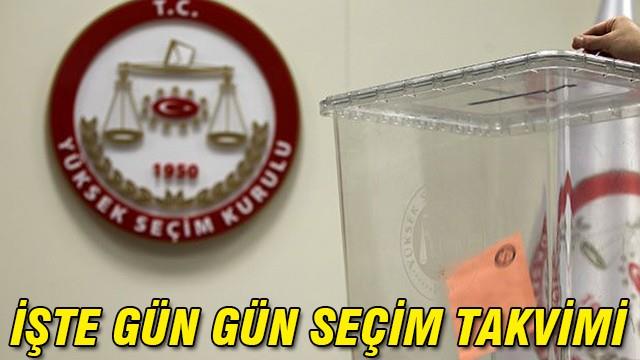 YSK seçim takvimini yayınladı
