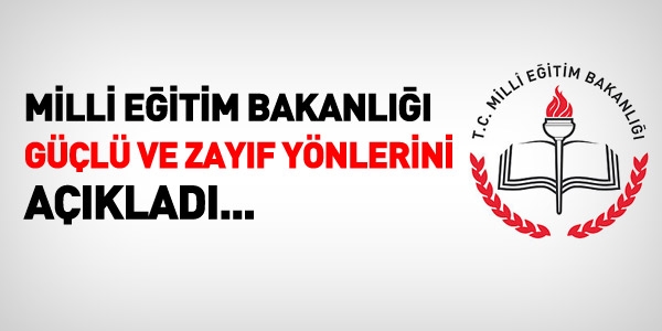 MEB, güçlü ve zayıf yönlerini açıkladı