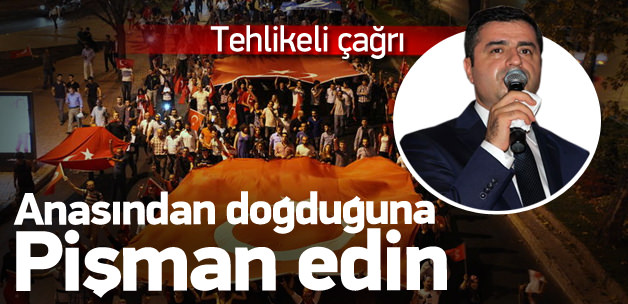 Demirtaş: Onları doğduklarına pişman edin