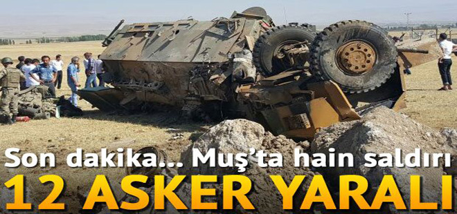 Muş’ta askeri araca saldırı: 12 yaralı