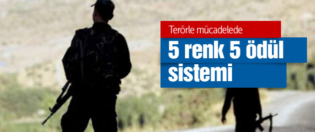 Terörle mücadelede 5 renk 5 ödül