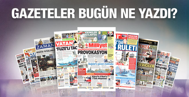 7 Aralık 2015 gazete manşetleri
