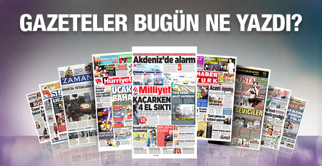 9 Aralık 2015 gazete manşetleri