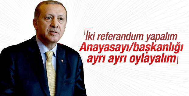 Erdoğan'dan başkanlık sistemi teklifi