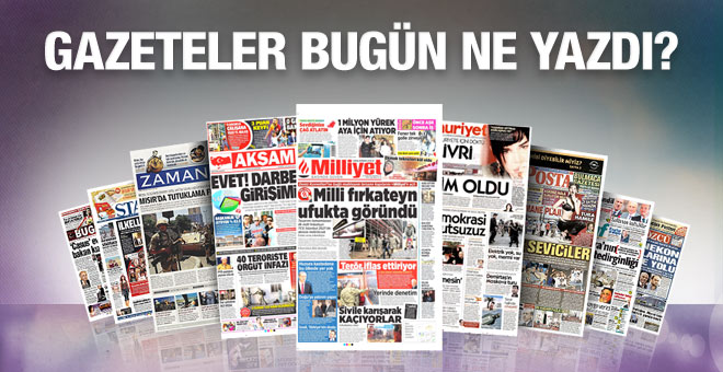 21 Aralık 2015 gazete manşetleri