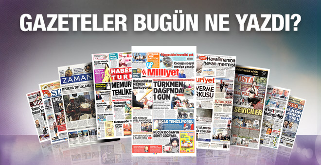 24 Aralık 2015 Gazete Manşetleri