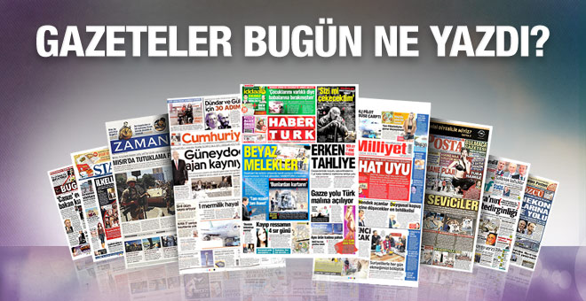 25 Aralık 2015 tarihli gazete manşetleri