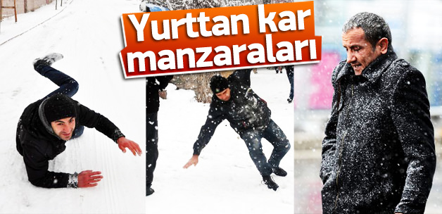 İşte yurttan kar manzaraları...