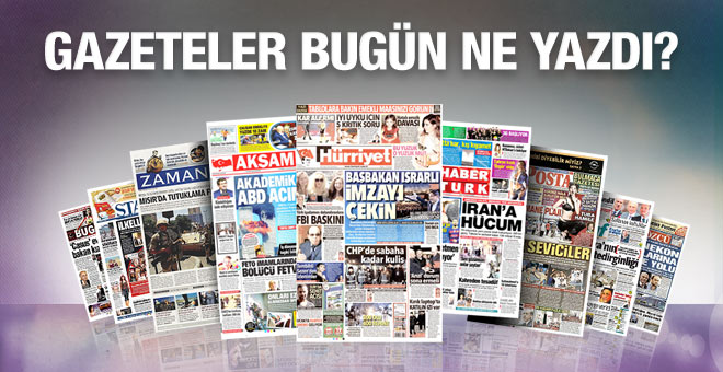 18 Ocak 2016 Gazete Manşetleri