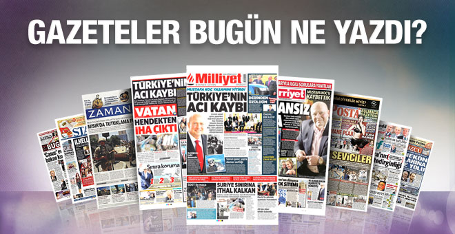 22 Ocak 2016 Gazete Manşetleri